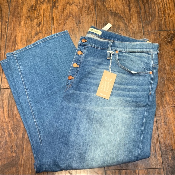 NWT Madewell Slim Wide-Leg Jeans in Olympia Wash Style L4312 - Picture 11 of 15